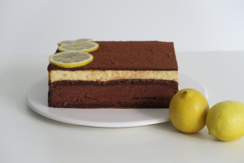 L’Andalousie, entremet chocolat et citron de Robert Linxe