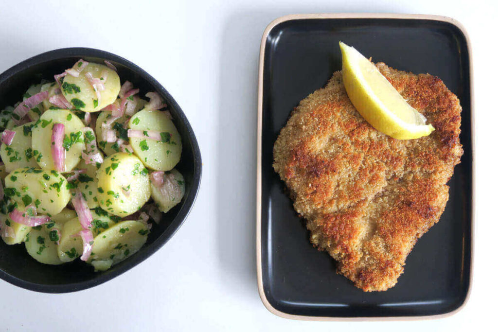 Escalope viennoise et salade de pommes de terre