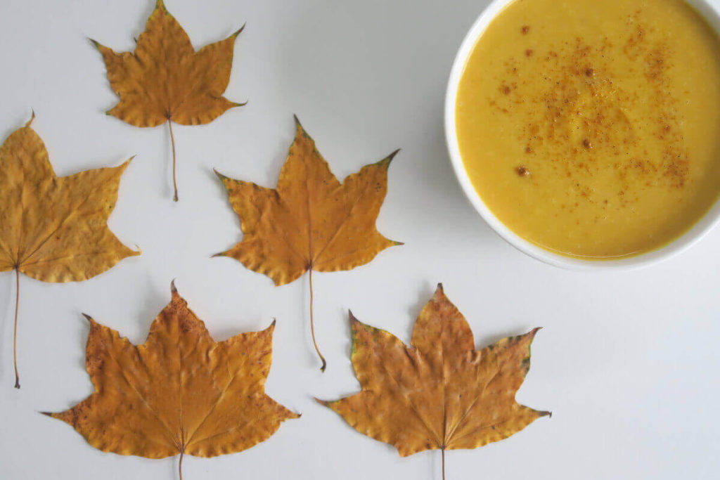 Velouté de butternut au lait de coco et au curry