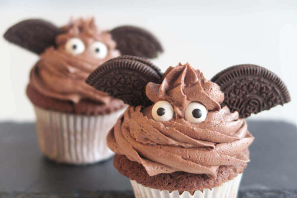 Cupcakes chauve-souris pour Halloween