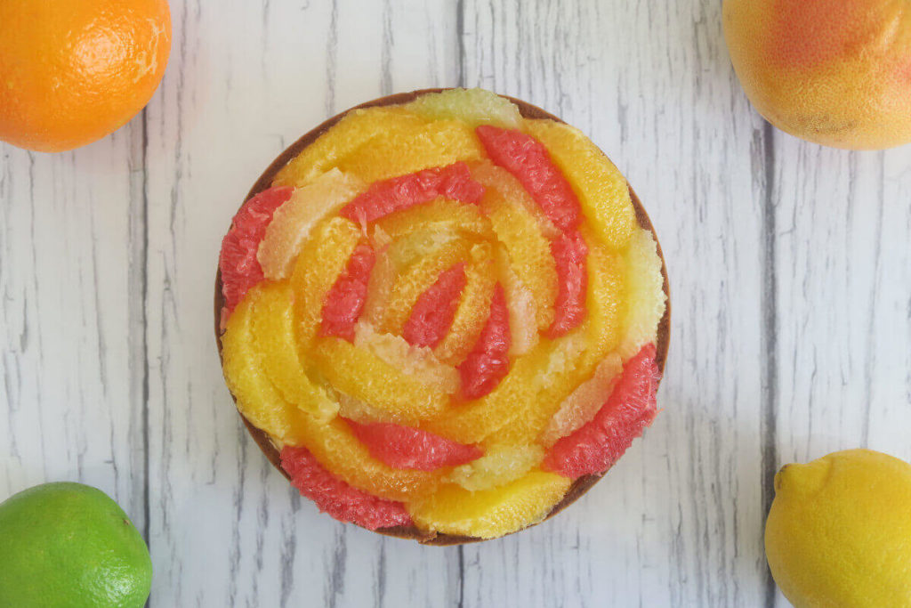 Tarte aux agrumes, montage façon Yann Couvreur