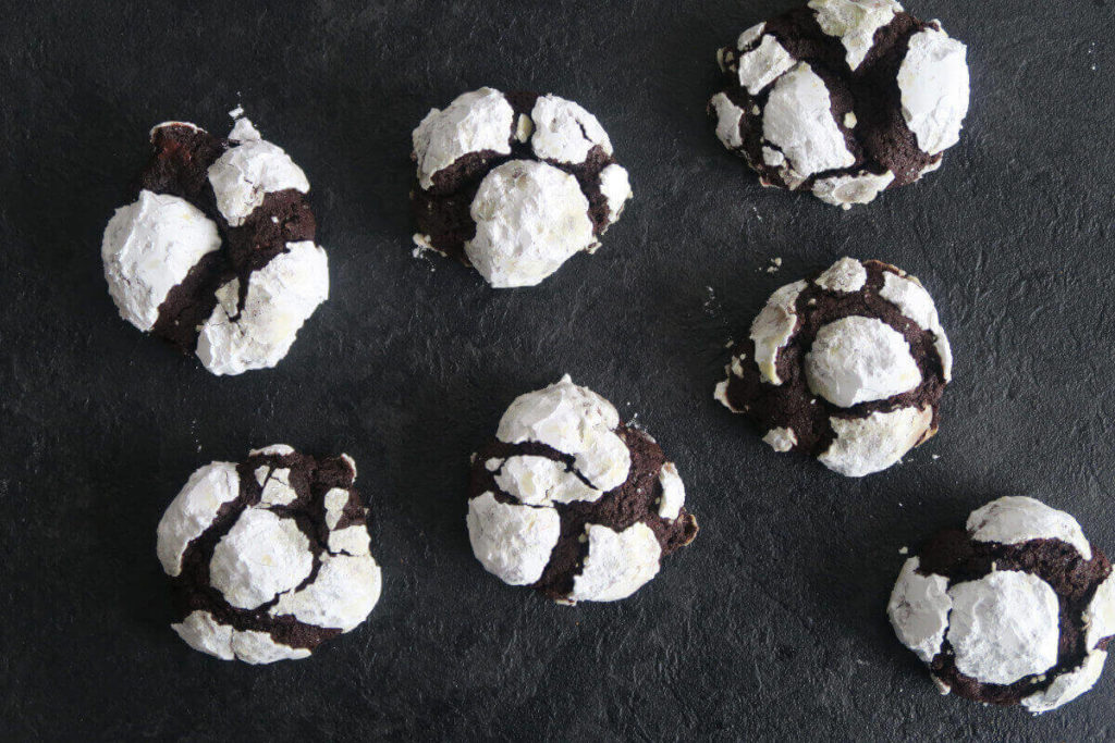 Cookies craquelés au chocolat