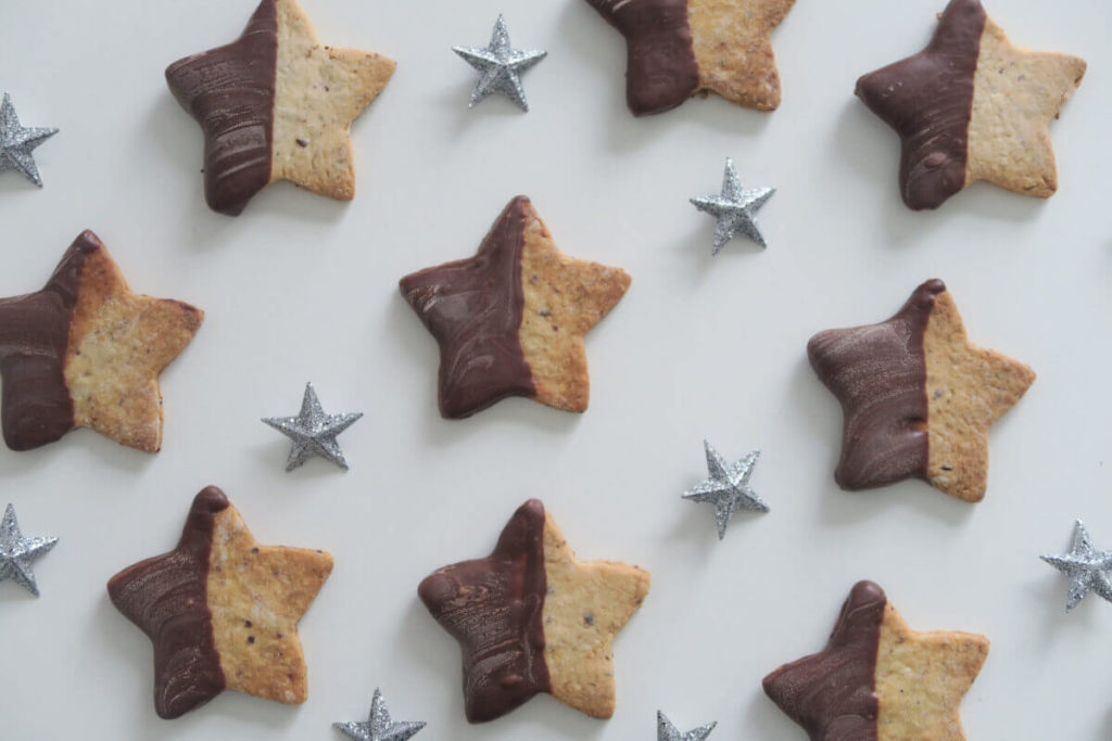 Sablés de Noël à la noisette et au chocolat