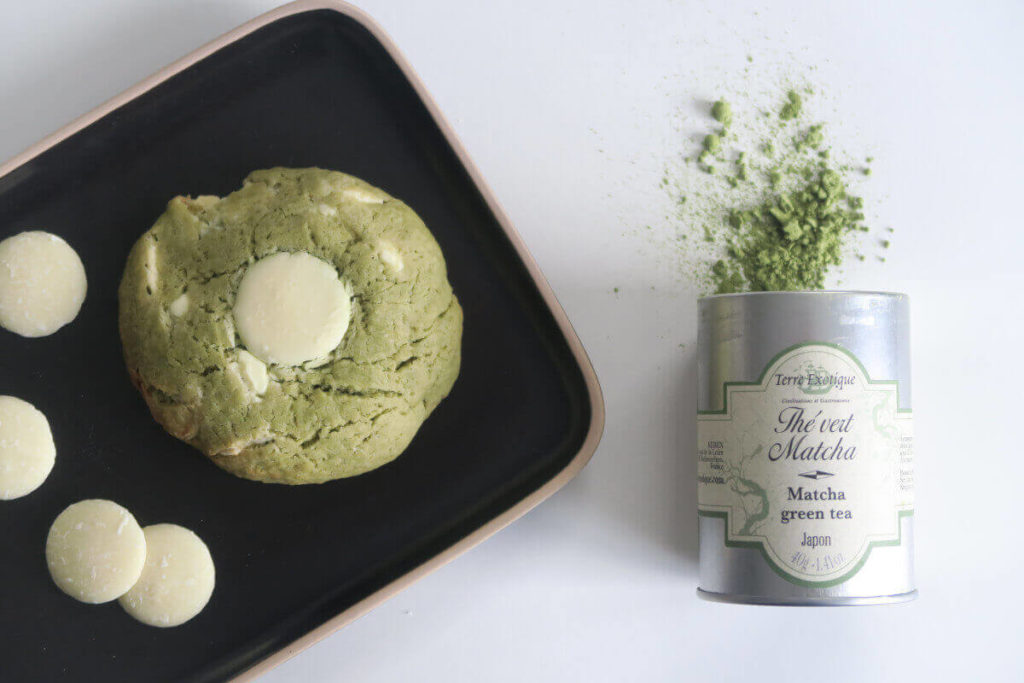 Cookies moelleux au thé matcha et chocolat blanc