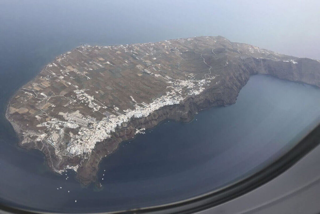 Santorin - Oia vue du ciel