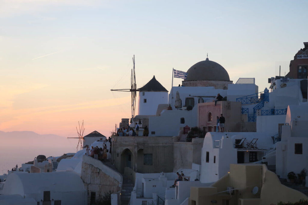 Santorin - Coucher de soleil à Oia