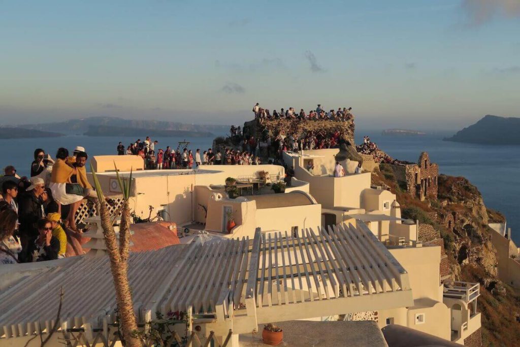 Santorin - Coucher de soleil à Oia