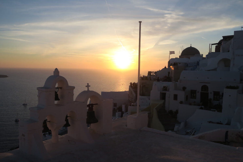 Santorin - Coucher de soleil à Oia