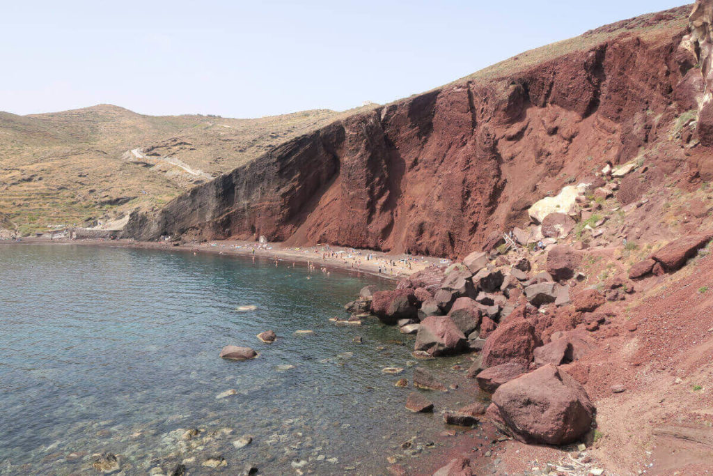 Santorin - Plage rouge
