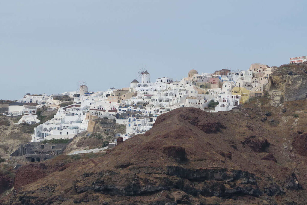 Santorin - Oia vue depuis la mer