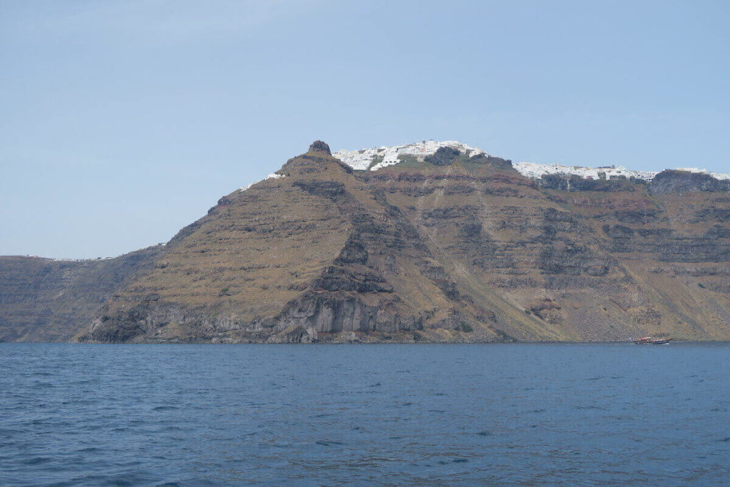 Santorin - Vue depuis la mer