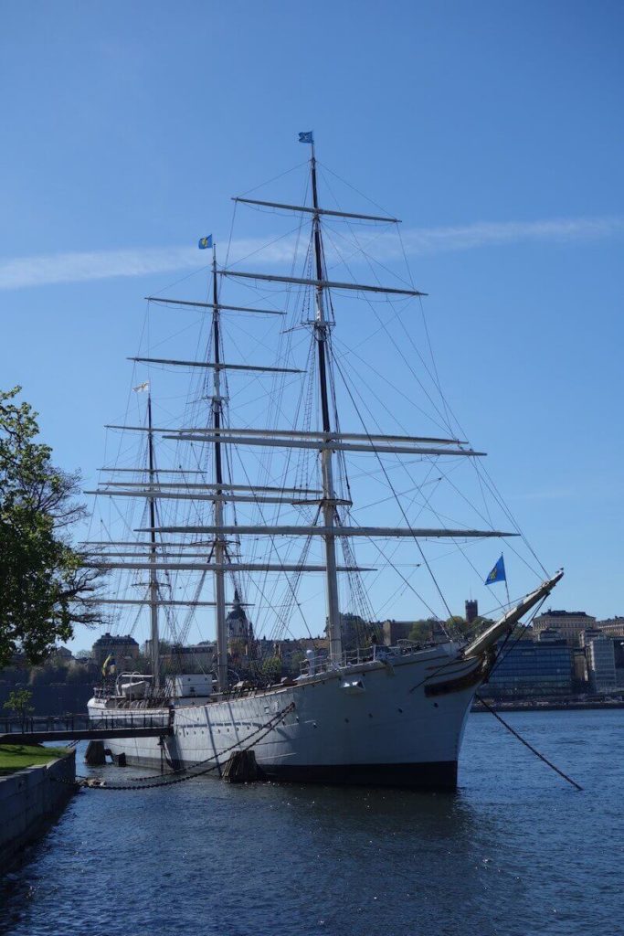 Stockholm - Skeppsholmen - Un bateau 3 mâts