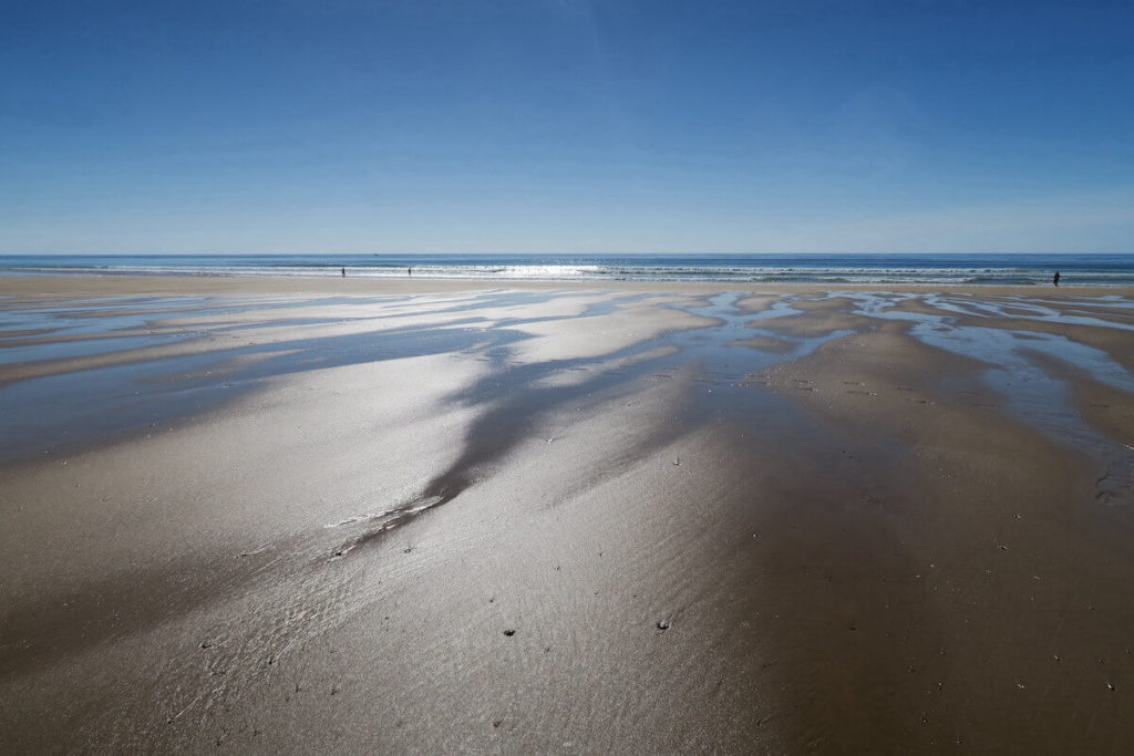 Normandie - La mer se retire à la marée descendante