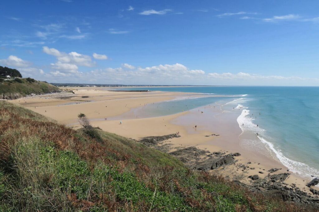 Normandie - Vue d'ensemble sur la plage de la Potinière