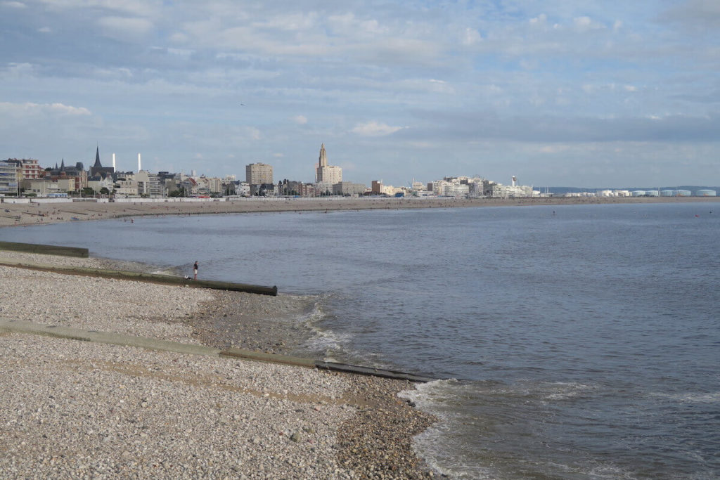 Normandie - Le Havre - Vue d'ensemble de la plage du Havre