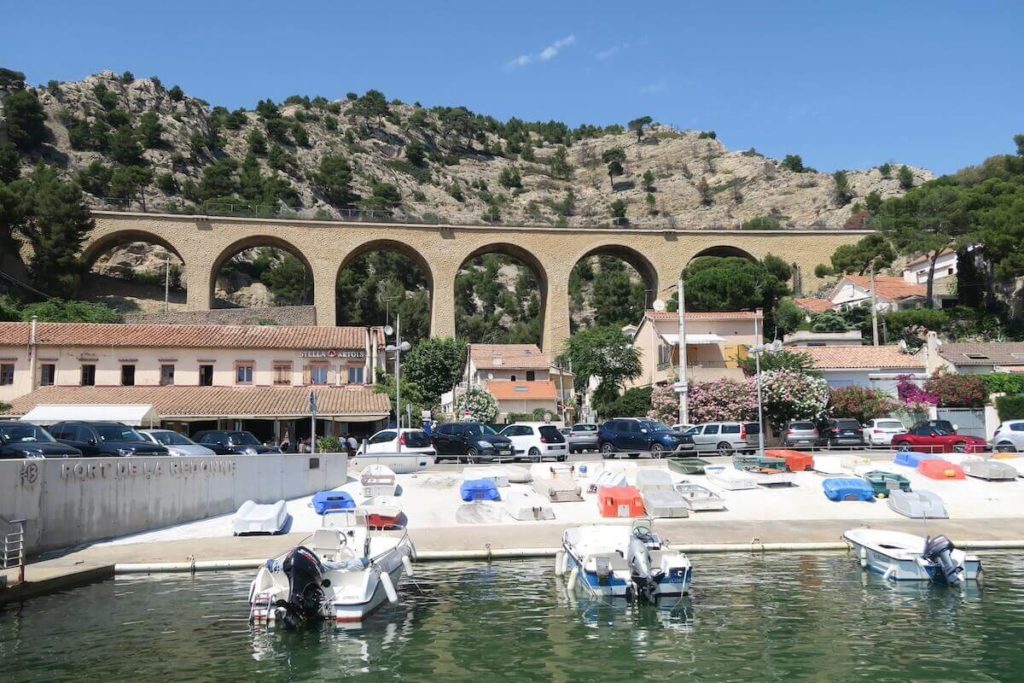 Côte Bleue - Le viaduc et le port de la Redonne